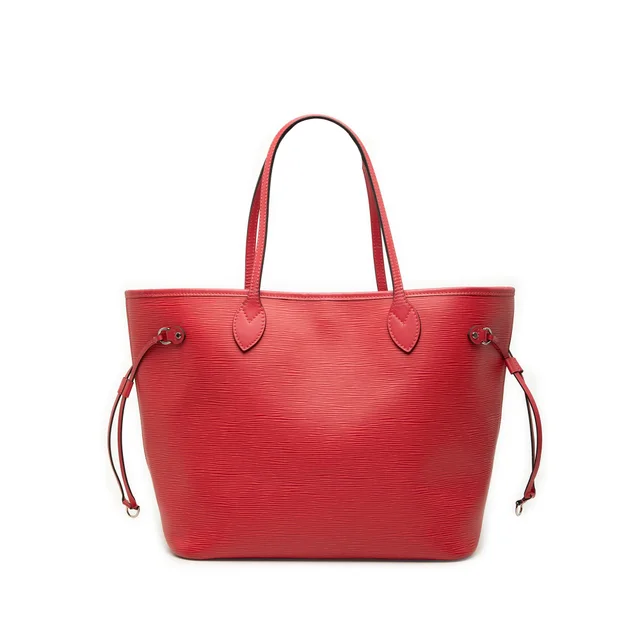 Red Louis Vuitton Epi Neverfull MM Tote Bag in Red Leather from Designer Revival