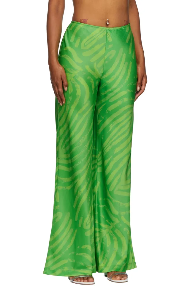 SIMONMILLER Green Veda Lounge Pants, photo 2 of 3 from SSENSE