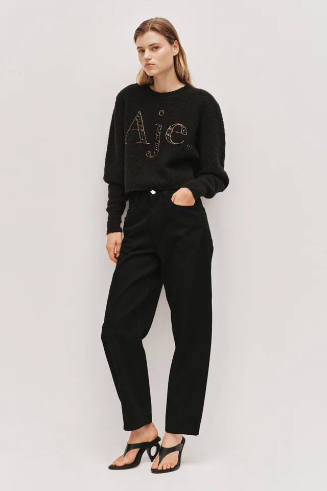 AJE Margan Cropped Jumper in Black from Aje, photo 1 of 1