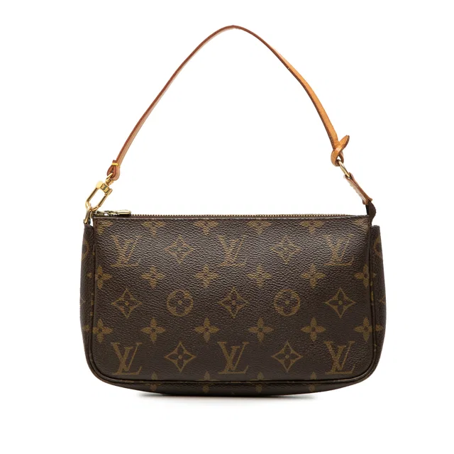 Brown Louis Vuitton Monogram Pochette Accessoires Shoulder Bag in Brown Coated canvas from Designer Revival