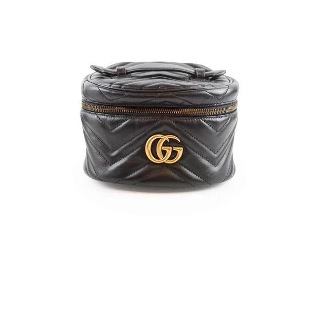 Gucci Marmont Mini Backpack Black in Black Leather from The Purse Affair