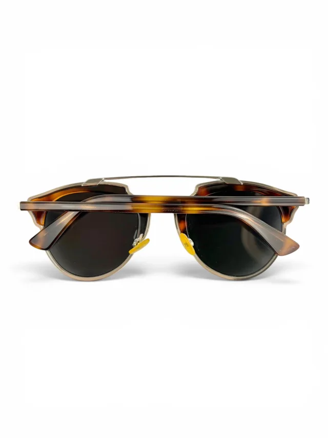 Dior Tortoise Shell & Silver SoReal Sunglasses in Silver from Season 2 Consign, photo 2 of 4