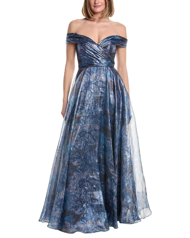 Rene Ruiz Off-The-Shoulder Metallic Gown, image 1 of 1 from Gilt