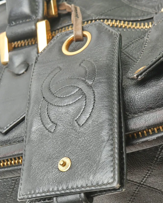 Chanel Quilted Travel Line Weekend Bag in Leather from A Retro Tale, photo 8 of 15