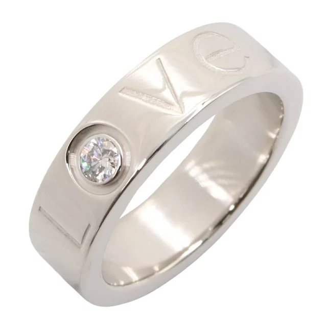Cartier Love Au750 White Gold Diamond Ring Size 9.5 Limited in White from LuxUness