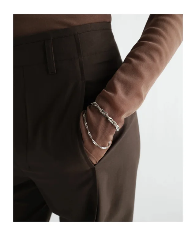 Lemaire twisted-chain bracelet in rhodium-plated silver in Sterling silver 100% Description: The double-layered metal chain creates an interwoven, dimensional look…, photo 1 of 1