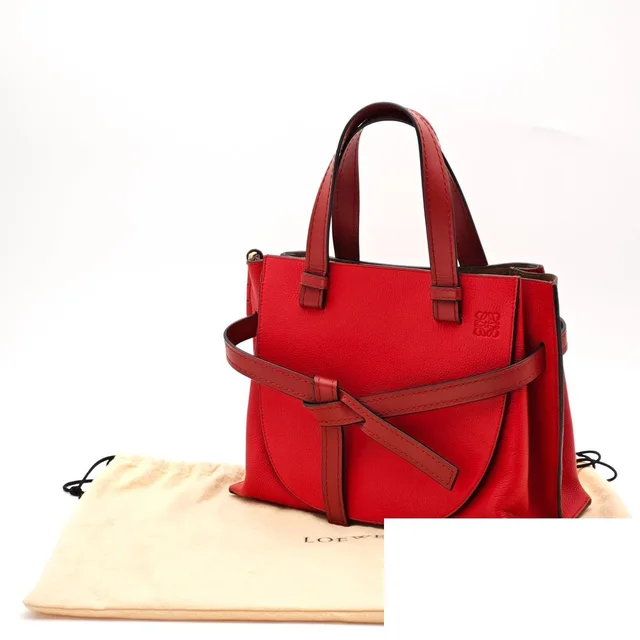 Loewe Gate Top Handle Small Bag Handbag Red Bag in Red Leather from The Reluxe