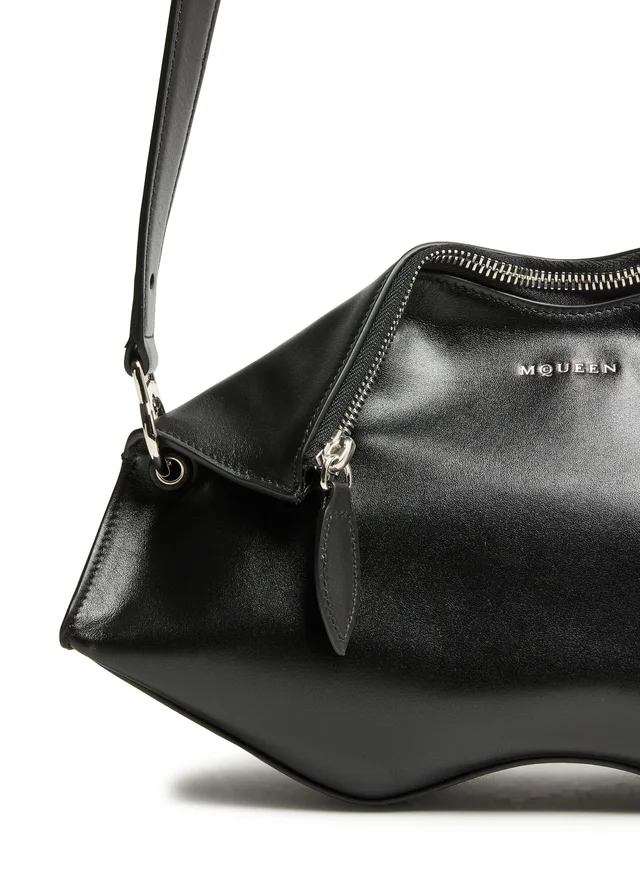 MCQUEEN Manta clutch bag in Black Calf leather, photo 7 of 8 from 24S (US)