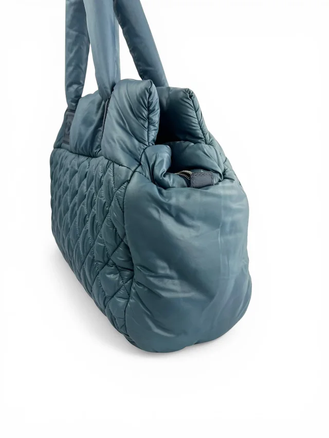 Chanel Coco Cocoon Quilted Nylon Tote in Blue Nylon from Season 2 Consign, photo 2 of 6