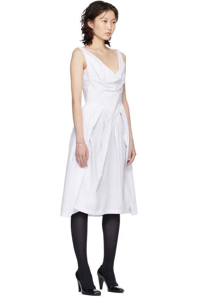 Vivienne Westwood White Sunday Midi Dress, photo 2 of 4 from SSENSE