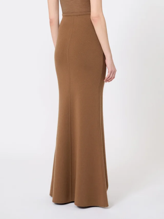 Max Mara Wool and cashmere yarn skirt - Camel, photo 3 of 5 from SENSER