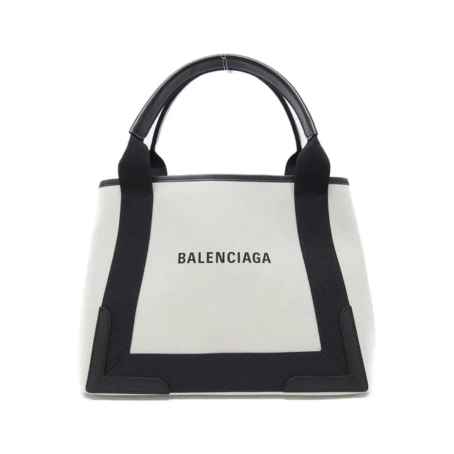 Balenciaga Navy Cabas Canvas Calf Tote Bag in Navy Canvas from LuxUness