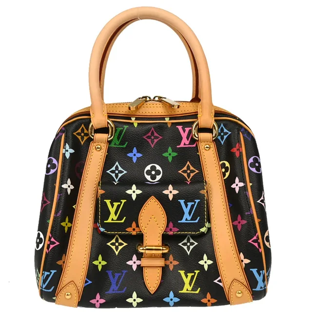 Louis Vuitton Black Monogram Multicolor Priscilla Handbag M40097 in Black Canvas from AMORE Vintage Tokyo