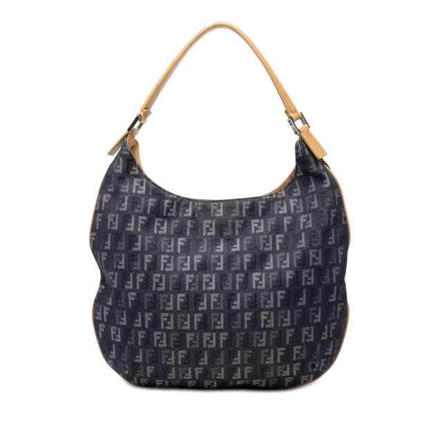 Blue Fendi Zucchino Denim Hobo Bag in Blue Denim from Designer Revival