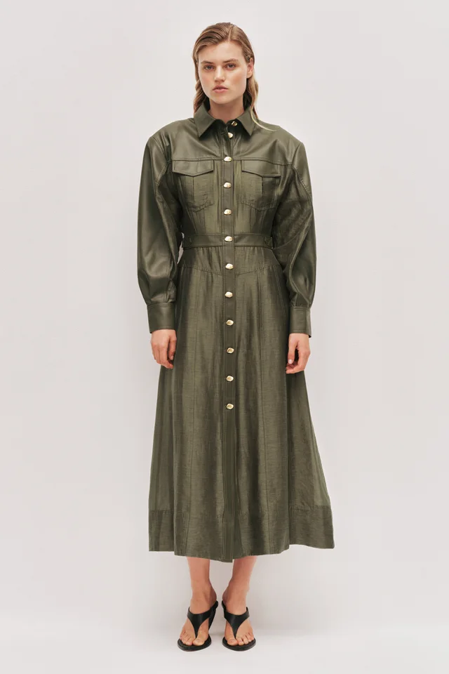 AJE Darci Midi Dress in Green from Aje, photo 1 of 1