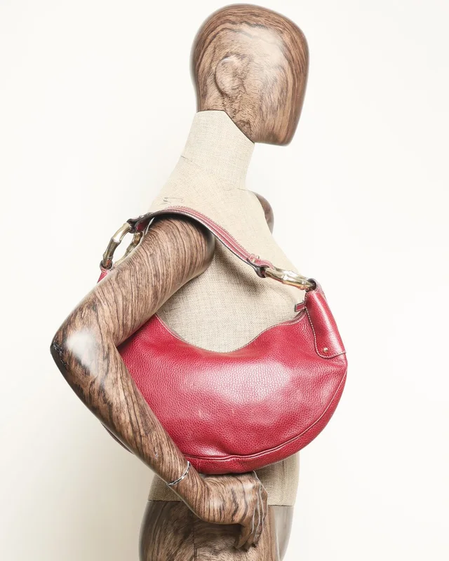 Gucci Bamboo Ring Half Moon Hobo Bag in Leather from A Retro Tale, photo 12 of 12