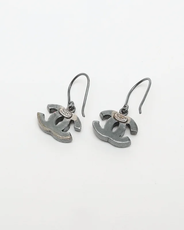 Chanel Coco Mark Rhinestone Hook Earrings from A Retro Tale, photo 3 of 3