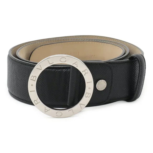 Bvlgari Bvlgari Grain Leather Belt in Leather from LuxUness