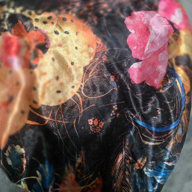 Mulberry Women's Hat - Multi/Black in black|multicolor from Depop, photo 3 of 4