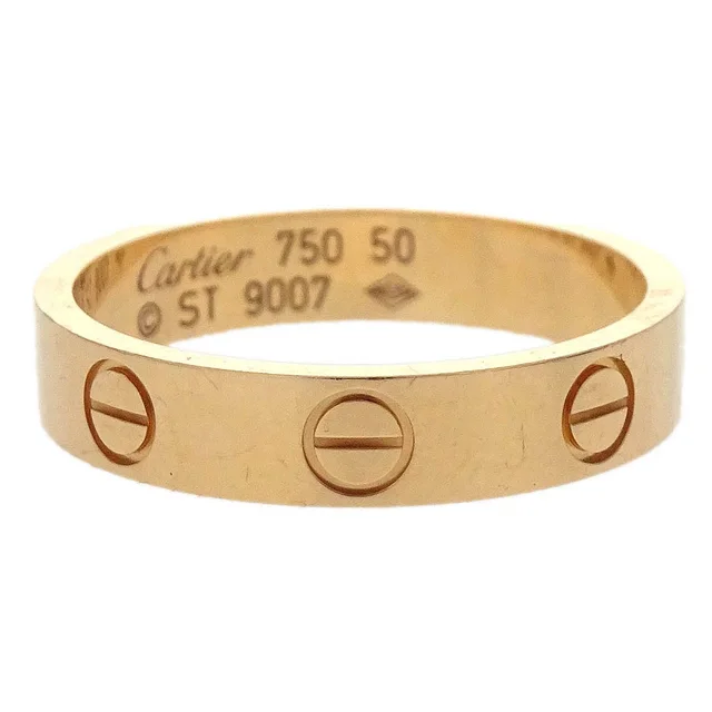 Cartier Mini Love Ring 750 ST9007 #50 Jewelry from AMORE Vintage Tokyo