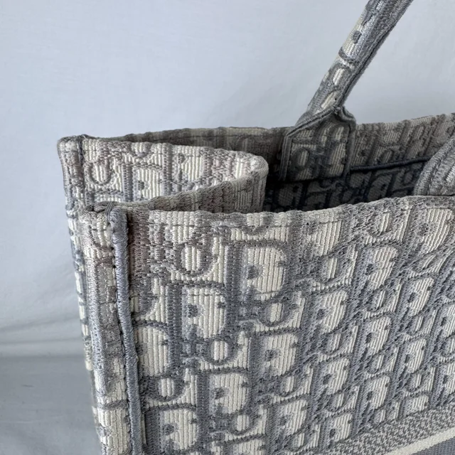 Dior Large Book Tote in embroidery canvas, oblique canvas from Reowned, photo 14 of 25