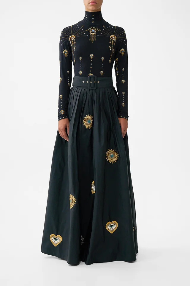 Camilla eBoutique BELTED TAFFETA MAXI SKIRT AMULETS AND ALCHEMY from CAMILLA, photo 1 of 1