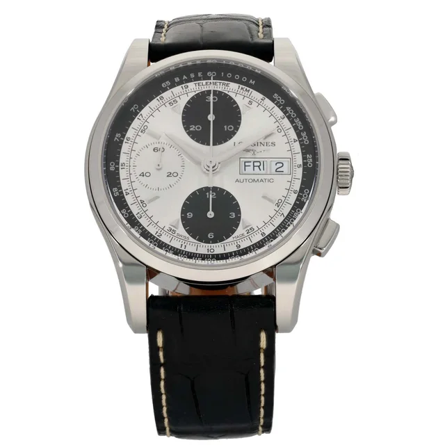 Longines Heritage L2.747.4 40mm Stainless Steel Watch in Leather from H&T