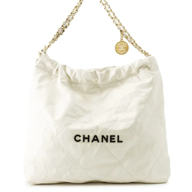 Chanel CHANEL22 ChainShoulder Bag WhiteAS3260-B08038-10601 Shiny Calf Leather Size Small in Calfskin from GALLERY RARE