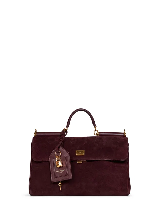 Dolce & Gabbana My Sicily Top Handle Bag — Burgundy Calf Leather in Burgundy Calfskin from HEWI