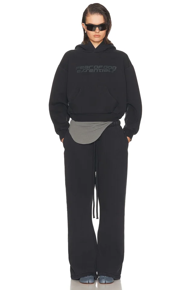 Fear of God ESSENTIALS Classic Hoodie in Black, photo 2 of 2 from FWRD
