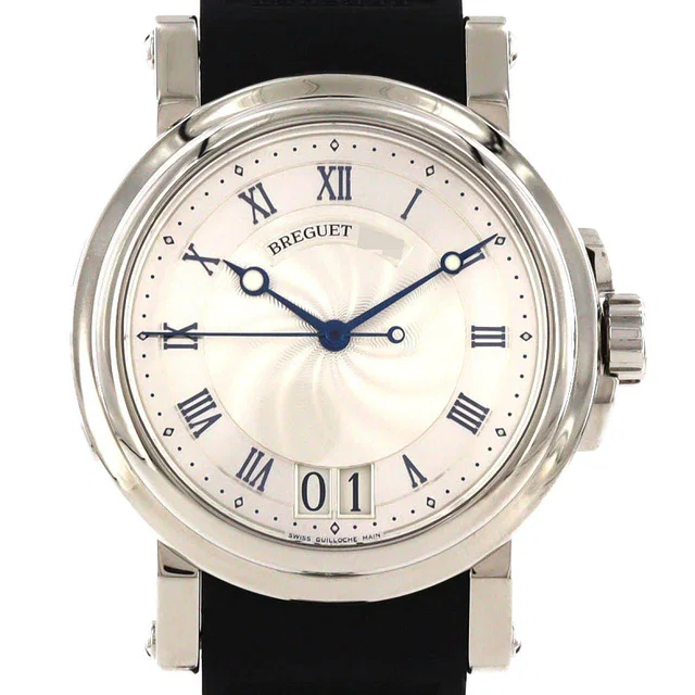 Breguet Marine Large Date Stainless Steel Automatic in Navy from LuxUness