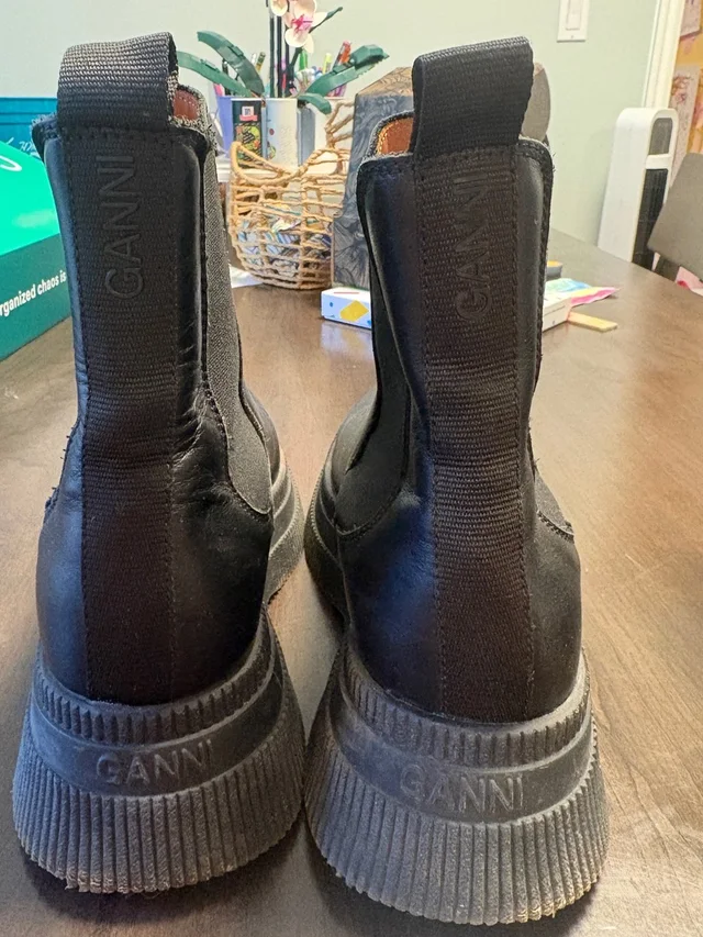 GANNI Creeper Chelsea Boots in black from Poshmark