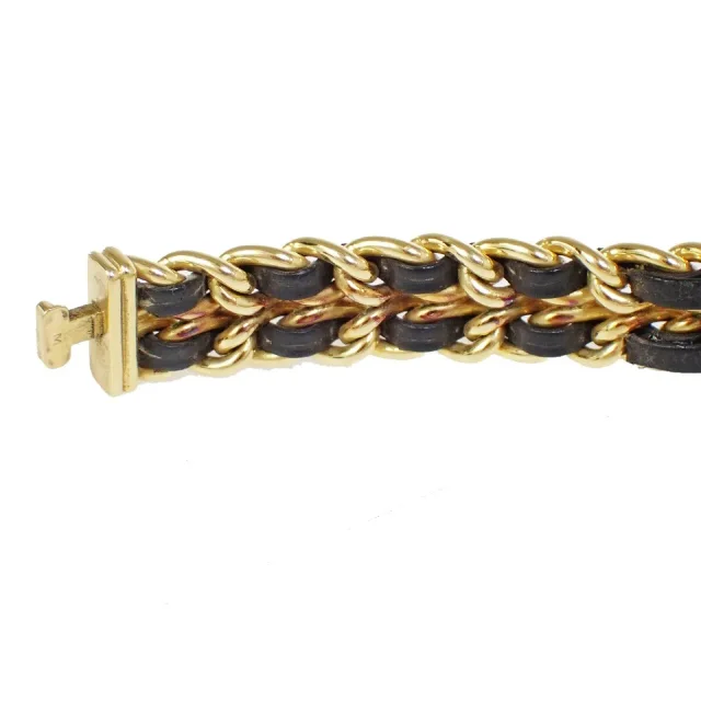 Chanel Premiere Rock Quartz Plated Metal And Leather Watch in Leather from HEWI, photo 14 of 16