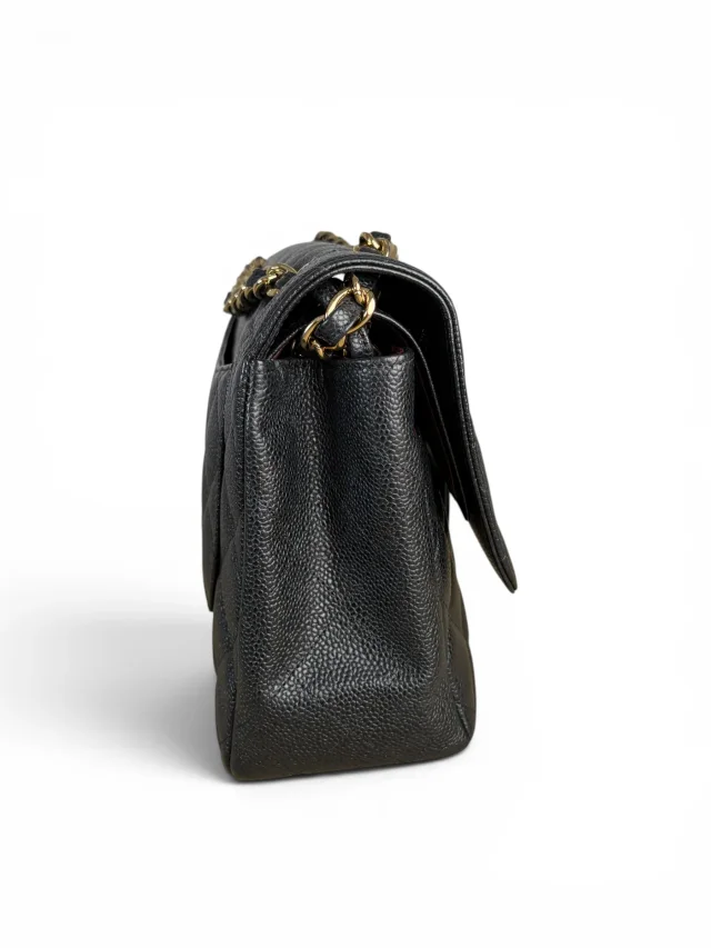 Chanel Black Caviar Jumbo Double Flap Classic in Black Caviar leather from Season 2 Consign, photo 3 of 11