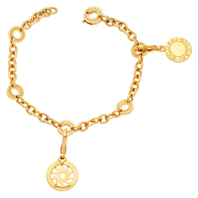 Bvlgari Bvlgari bracelet in 18k with two charms in Yellow Gold from Gray And Sons