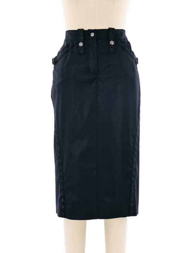 Dior Utility Skirt in Silk from Arcade Vintage