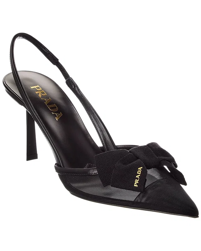 Prada Logo Leather Pump, image 1 of 1 from Gilt