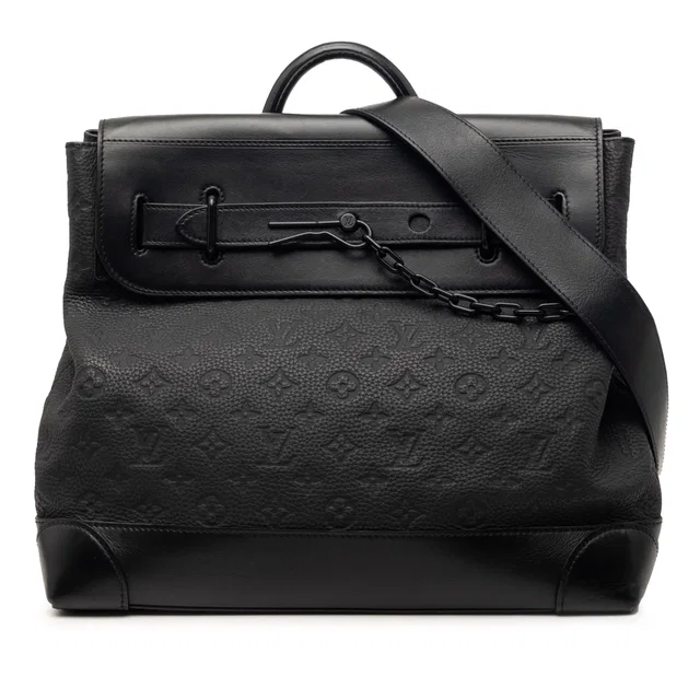 Black Louis Vuitton Monogram Eclipse Steamer PM Satchel in Black Canvas from Designer Revival