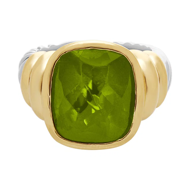 David Yurman peridot ring in 18k yellow gold and sterling silver in Yellow Yellow Gold, Sterling Silver from Gray And Sons