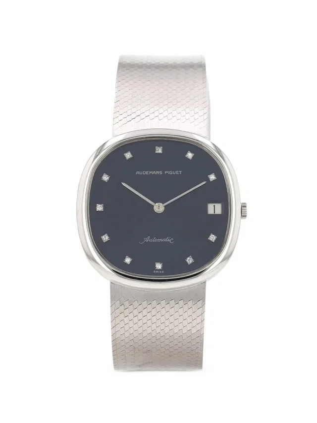 Audemars Piguet 1970 Vintage 33mm watch - unisex - White Gold/Mineral Glass - One Size - Blue in blue from Farfetch