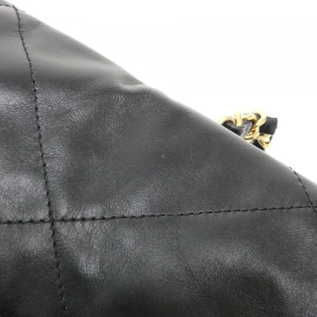 CHANEL 22 Line AS3859 Rucksack in BLACK / MAT GOLD metal fittings calf from KOMEHYO, photo 5 of 8