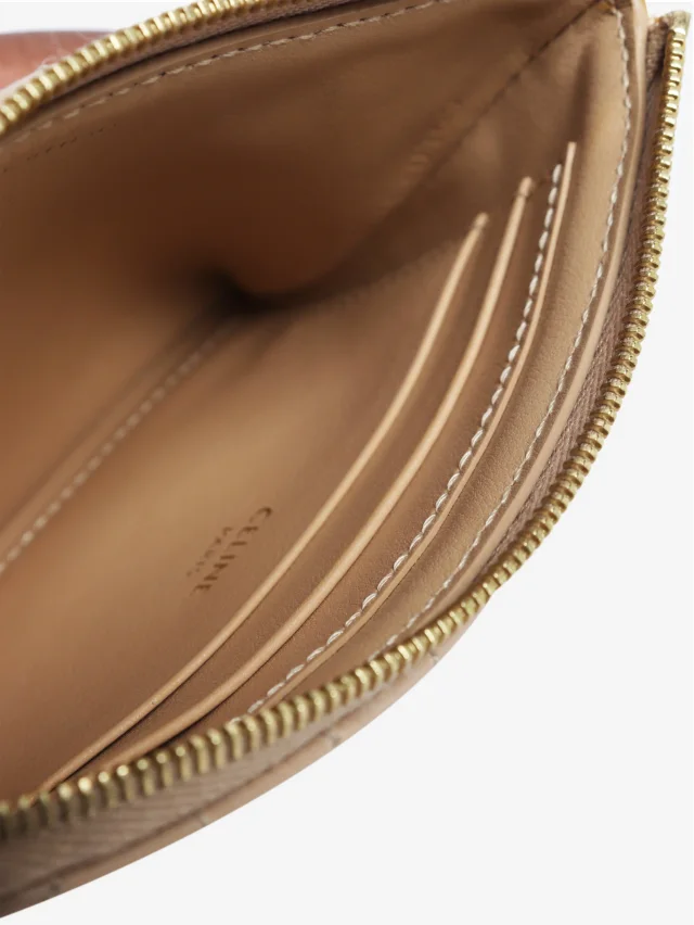 Celine Beige quilted leather card holder in Beige Leather from Sign of the Times, photo 4 of 4