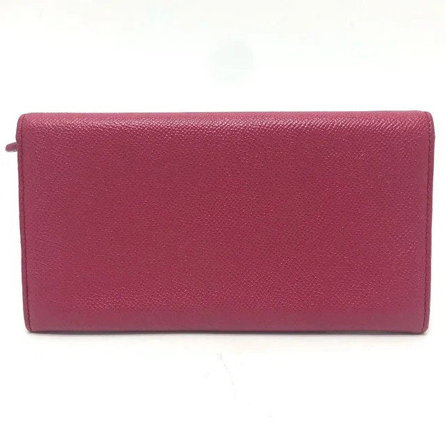 Bvlgari Wallet Logo Clip Leather Red in Red Leather from The Reluxe