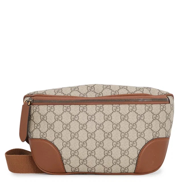 Gucci GG Emblem Crossbody Bag Beige/Brown821162 PVC Leather Size Medium in Beige Leather from GALLERY RARE