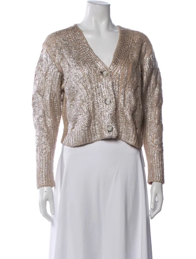 Stella McCartney Patterned V-Neck Sweater in Multicolor from The RealReal