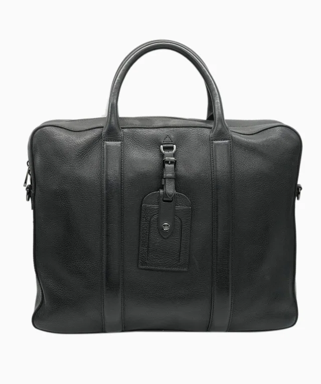 Mulberry Kenrick Briefcase Leather Black in Black Leather from Luxury Promise