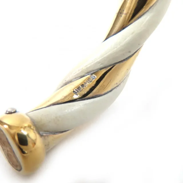 Hermès Twist SV925 Leather Bangle in Clear 925Silver from LuxUness, photo 7 of 9