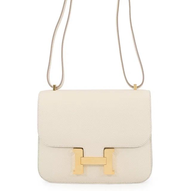 Hermès Constance3 Miroir Craie Epsom Size Mini in White Epsom leather from GALLERY RARE