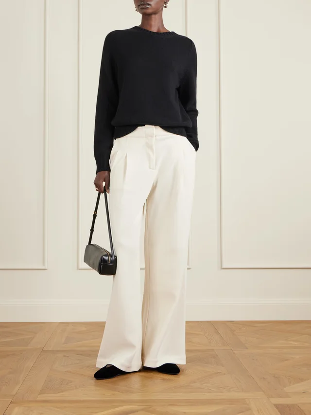 PROENZA SCHOULER WHITE LABEL Rosalie pleated corduroy wide-leg pants in White, photo 2 of 2 from NET-A-PORTER (Canada)