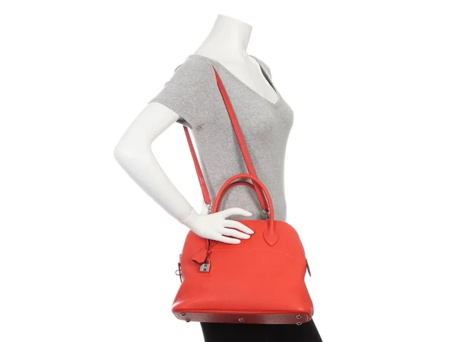 Hermès Rouge Pivoine Clémence Bolide 31 in Red Clemence leather from Ann's Fabulous Finds, photo 4 of 4